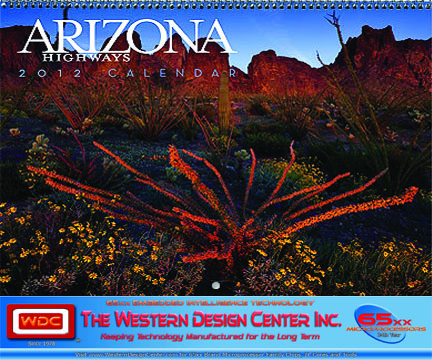 This is a Picture of the 2012 WDC AZ Highways Calendar.