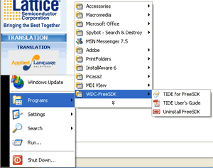 The TIDE Software is located in your start menu