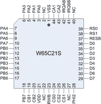 W65C21S 44 pin PLCC