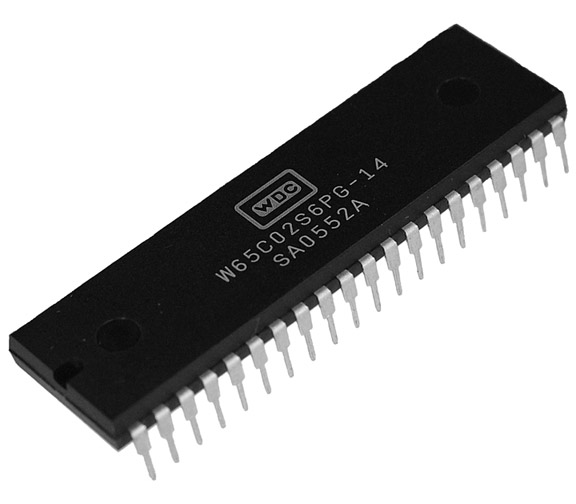This is a Picture of the W65C02S6PG-14 8-bit Microprocessor in a Plastic Dual-In-Line, 
											40 pin package. The W65C02S is a low power 8-bit microprocessor utilized in a vast array 
											of products for the Automotive, Consumer, Industrial, and Medical markets.